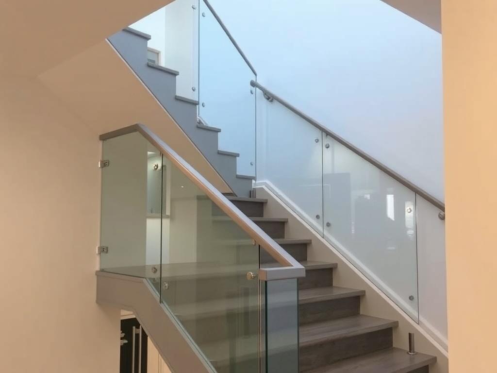 glass stair railings glass stair railingsфото
