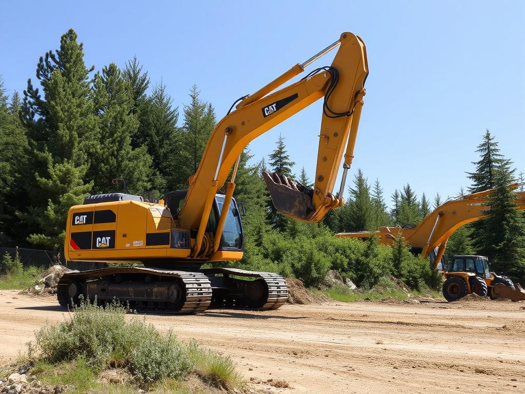 of a medium excavatorфото