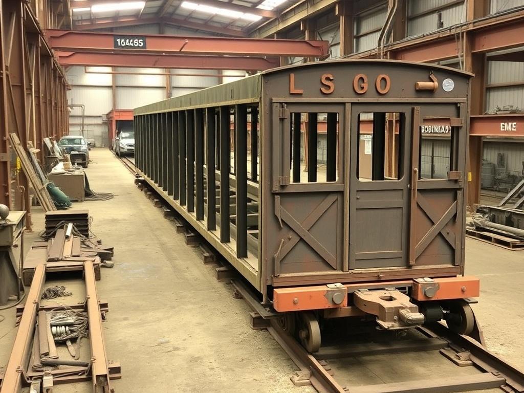 Steel is used to manufacture gondola cars.фото